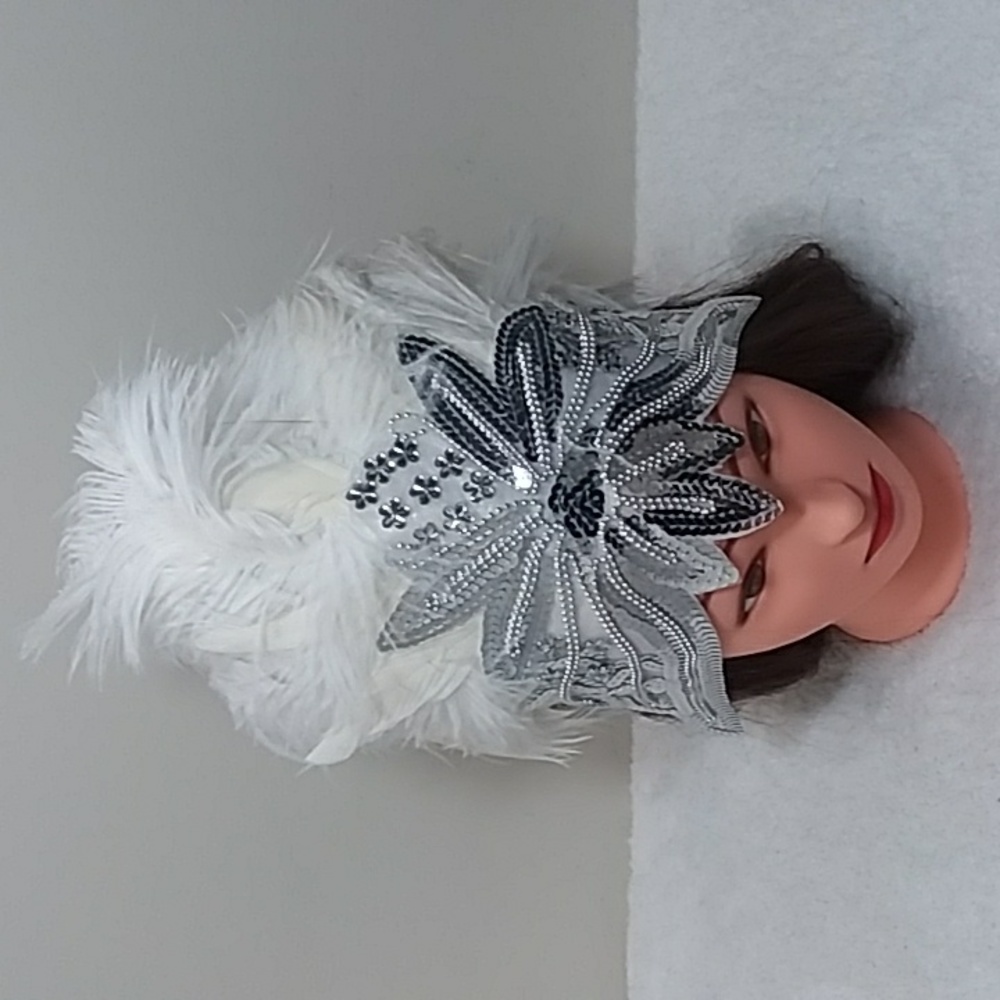 Fancy Party Feather & Sequin Headband